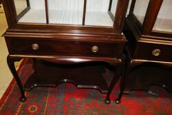 Match Pair of Antique English Mahogany Dome Top Cabinets