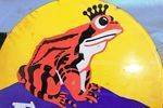 Art Deco Erdal Frog Double Sided Enamel Sign