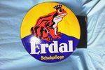 Art Deco Erdal Frog Double Sided Enamel Sign