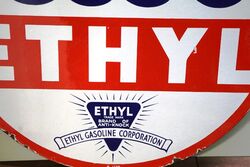 Genuine Vintage ESSO ETHYL Double Sided Enamel Sign 