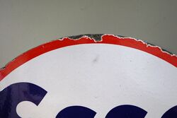 Genuine Vintage ESSO ETHYL Double Sided Enamel Sign 