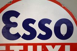 Genuine Vintage ESSO ETHYL Double Sided Enamel Sign 