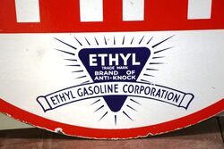 Genuine Vintage ESSO ETHYL Double Sided Enamel Sign 