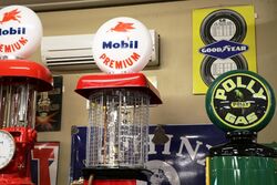 Vintage Gilbert and Barker Manual Petrol Pump in Mobilgas Livery 