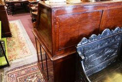 Early C20th Oak Tambour Roll Top Desk 