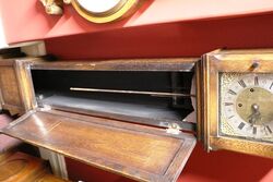 Early C20th English Oak Grandmother Clock 