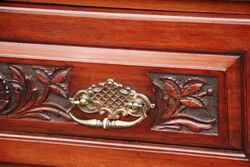 Antique Mahogany Breakfront 4 Door Secretaire Bookcase