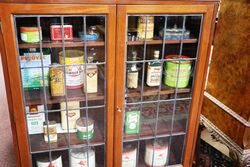 1930and39s Mahogany 2 Door Bookcase on Queen Ann Legs 