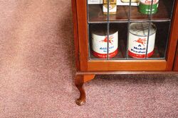 1930and39s Mahogany 2 Door Bookcase on Queen Ann Legs 