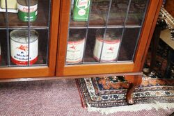 1930and39s Mahogany 2 Door Bookcase on Queen Ann Legs 