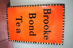 Genuine Vintage Brook Bond Tea Enamel Advertising Sign 