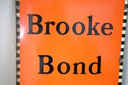 Genuine Vintage Brook Bond Tea Enamel Advertising Sign 