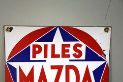 Genuine MAZDA Service Station Enamel Advertising Sign 