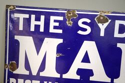 Genuine Vintage The Sydney Mail Enamel Sign 