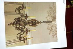 Stunning Louis XV Style Eight Light Gilt Bronze Chandelier 