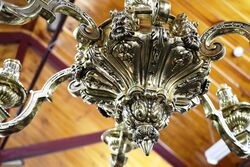 Stunning Louis XV Style Eight Light Gilt Bronze Chandelier 