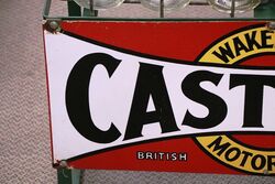 Vintage Castrol Bow Tie Enamel 12 Bottle Rack 