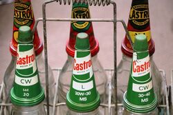 Vintage Castrol Bow Tie Enamel 12 Bottle Rack 