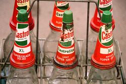 Vintage Castrol Bow Tie Enamel 12 Bottle Rack 