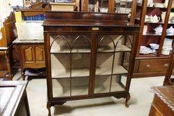 Antique English Mahogany Display Cabinet