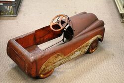 Original Vintage Unrestored 1950and39s Pedal Car