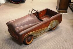 Original Vintage Unrestored 1950and39s Pedal Car