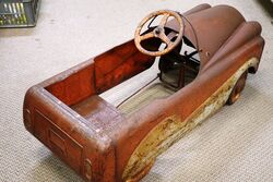 Original Vintage Unrestored 1950and39s Pedal Car