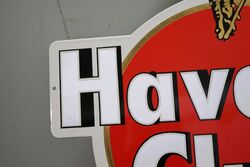 A Contemporary DieCut Enamel Sign Advertising the Havana Club 