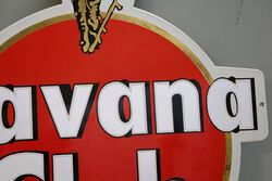 A Contemporary DieCut Enamel Sign Advertising the Havana Club 