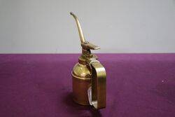 A ENOTS Can SHape Polished Brass Oiler 