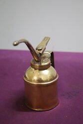 A ENOTS Can SHape Polished Brass Oiler 