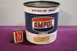 Ampol Jet-Lube 5lb Grease Tin, With Contents.