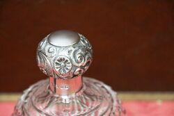 Antique Birmingham Silver Top Scent Bottle C1878