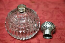 Antique Birmingham Silver Top Scent Bottle C1878