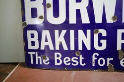 Antique Borwickand39s Baking Powder Enamel Advertising Sign 