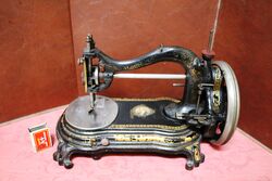 Antique Bradbury & Company, Cast Iron Sewing Machine.