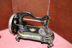 Antique Bradbury and Company Cast Iron Sewing Machine