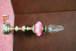 Antique Candle Stick Lamp. 48cm high. #