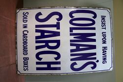 Antique Colman's Starch Advertising Enamel Sign. #