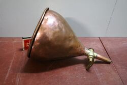 Antique Copper Funnel with Brass Tap