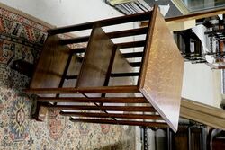 Antique English Oak 2 Tier Revolving Bookcase 