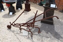 Antique Handheld Plough. Garden Feature. #