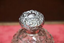 Antique London Silver Top Scent Bottle C1878