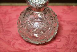 Antique London Silver Top Scent Bottle C1878