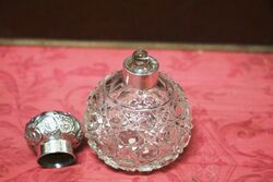 Antique London Silver Top Scent Bottle C1878