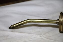 Antique Metal and Brass Screw Tap Handle Grease Gun