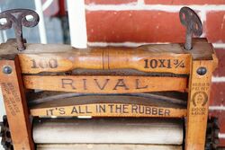 Antique Rival Clothes Wringer and Galvanised Washing Machine 