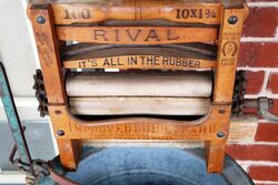 Antique Rival Clothes Wringer and Galvanised Washing Machine 