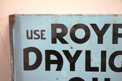 Antique Royal Daylight Oil Double Sided Enamel Sign  