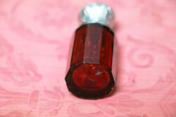 Antique Small Ruby Glass Scent Bottle 